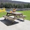 Highwood Usa Rectangle Hometown Picnic Table, Woodland Brown, 6 ft L, 30 in H Overall AD-TBL-HI02-WBR - alternate 3